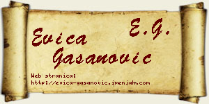 Evica Gašanović vizit kartica